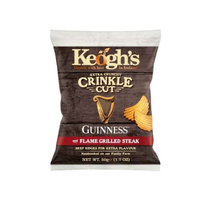 Keogh's Crinkle Cut Guinness and Flame Grilled Steak Guinness és Lángon Grillezett Steak ízű hullámos burgonyachips 125g