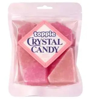 Toppie Crystal candy Rose Quartz Strawberry eper ízű cukor 80g