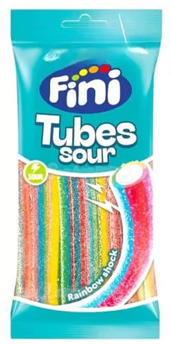 Tutti Frutti savanyú kábel gumicukor - Fini Tubs Sour rainbow shock 75g