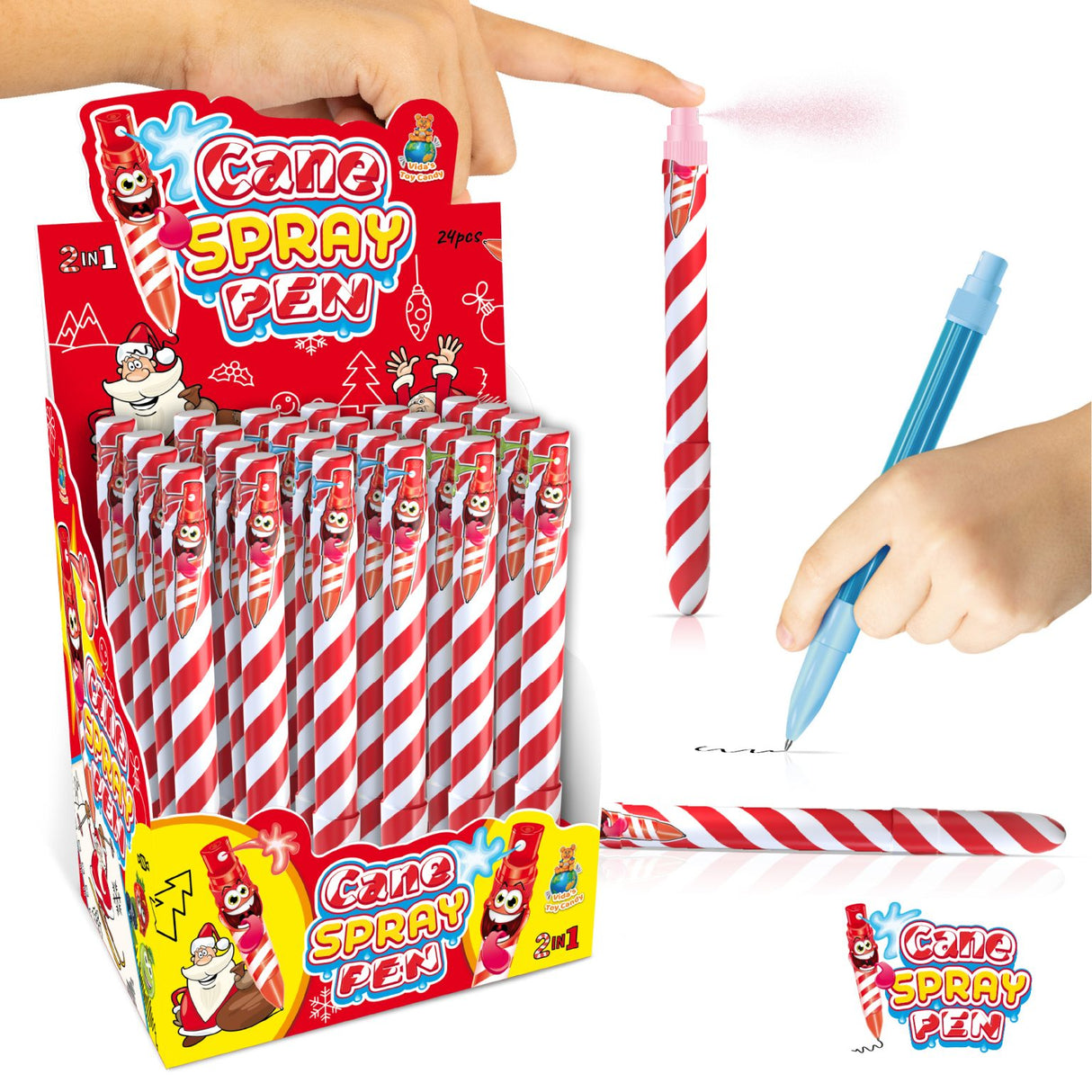 Bomboană acadea baston de mers spray stilou - Candy Cane Spray pen 6ml
