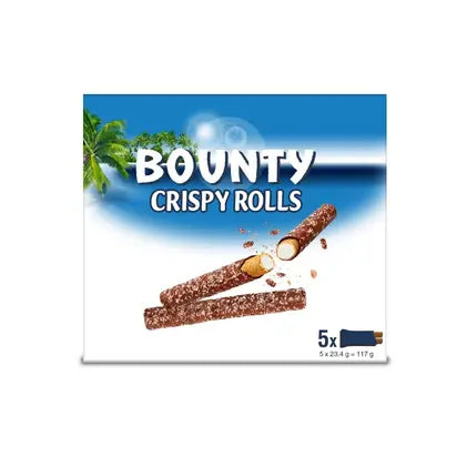 Bounty Milk Chocolate and Coconut Crispy Rolls kókuszos krémmel töltött ostya 5db-os 117g