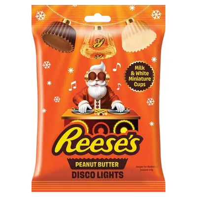 Reeses Peanut Butter Miniatures Milk and White Disco Lights mogyoróvajjal töltött falatok 62g