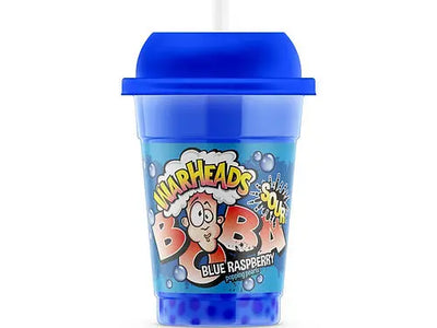 Warheads Boba savanyú kék málnás ital pattogó cukros boba gyöngyökkel 400ml