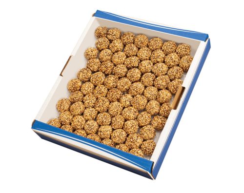 Töltött mogyorós praliné golyók 1500g