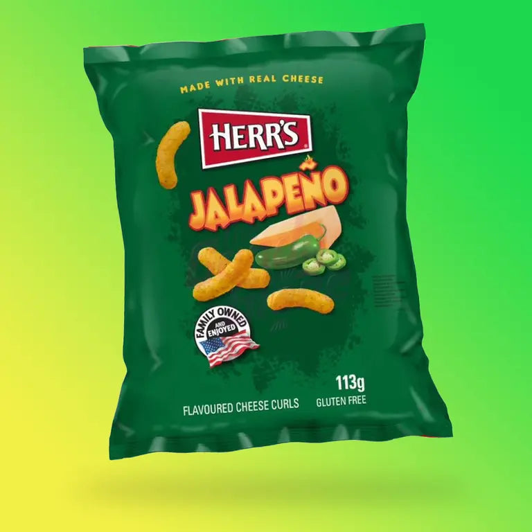 Herrs Jalapeno a Cheddar sýrové chipsy 113g