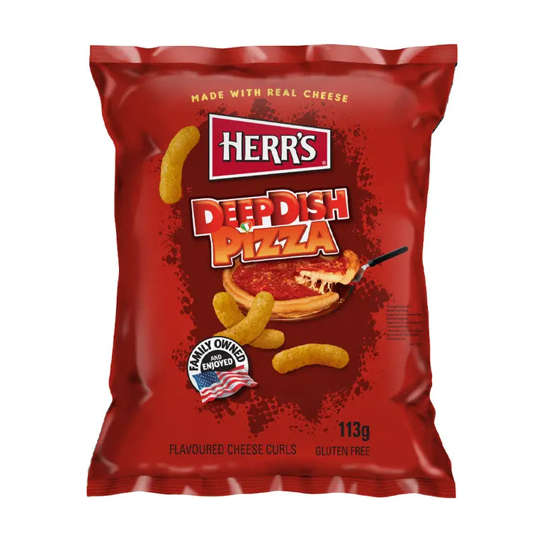 Herrs Deep Dish Pizza ízű chips 113g