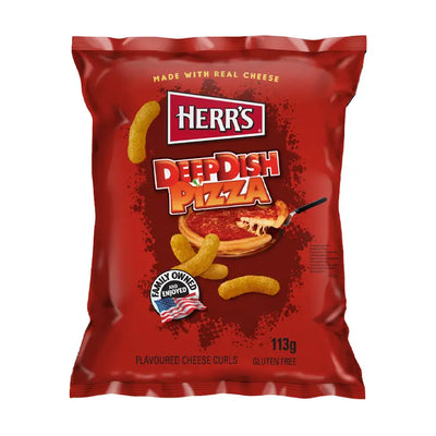 Herrs Deep Dish Pizza ízű chips 113g