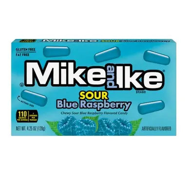 Mike and Ike Sour Blue Raspberry savanyú kék málna ízű drazsé 120g