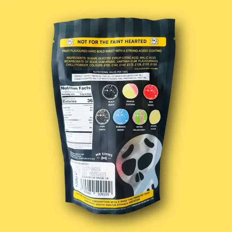 Mr Simms Sour Scale Bag - savanyú kihívás - savanyú cukor válogatás 138g