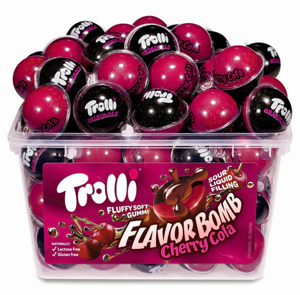 Trolli Flavorbomb Cherry Cola töltött gumicukor 1 darab - 20g