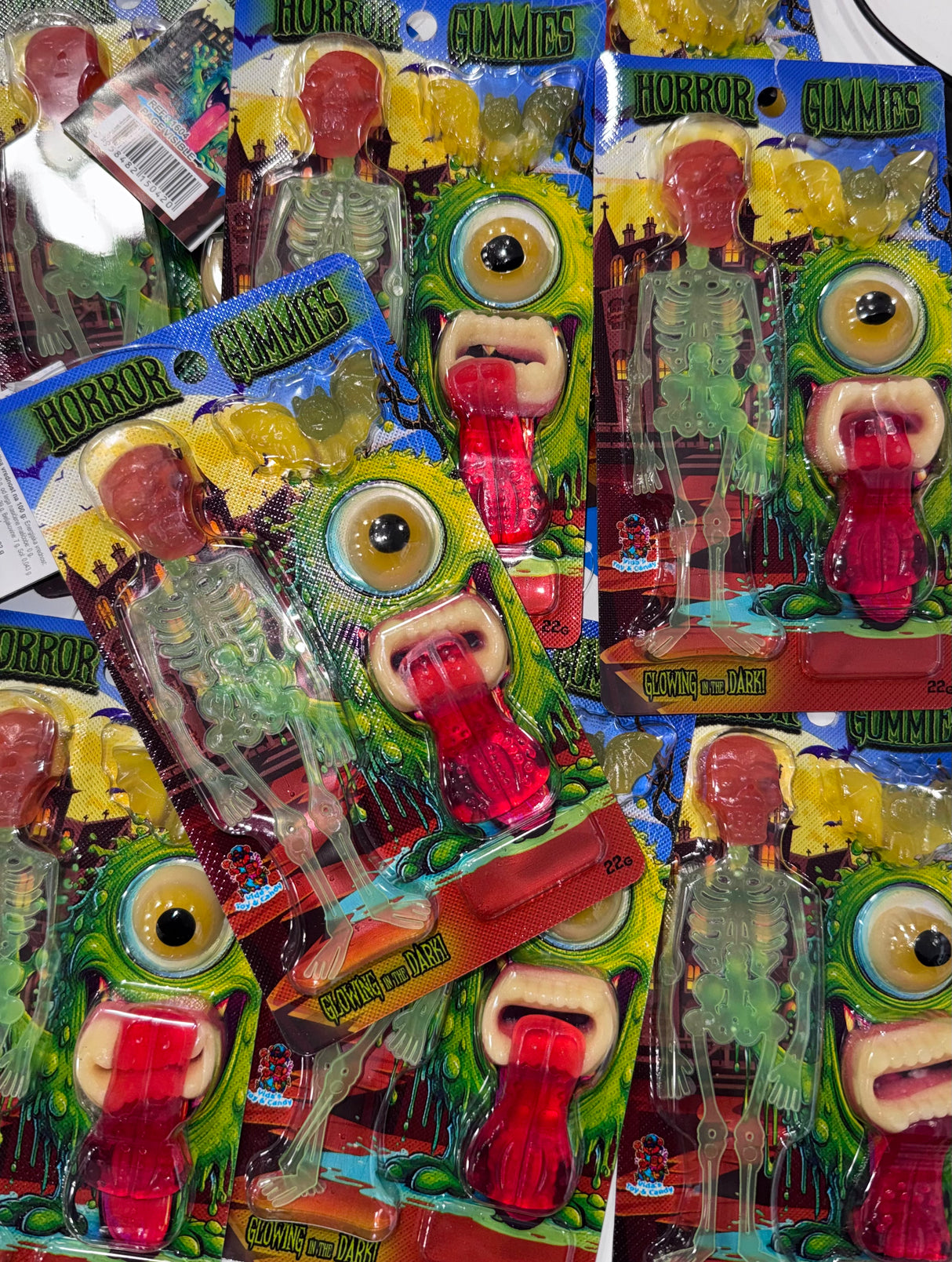 Lighting Halloween Horror Gummy 22g - frightening horror skeleton gum sugar