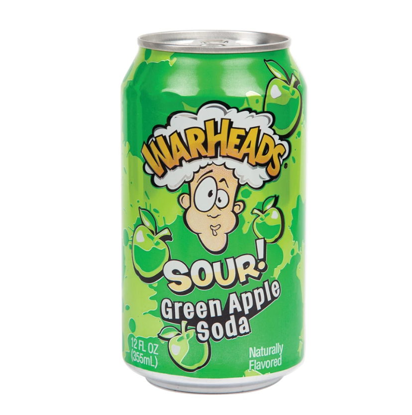 Warheads Savanyú almás üdítő 330m apple sour soda - 🍭CandyDaddy🍬