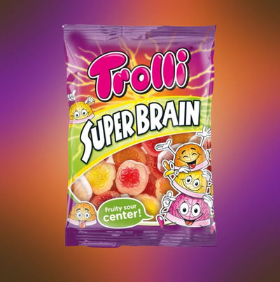 Trolli Super brain Töltött agy gumicukor 100g