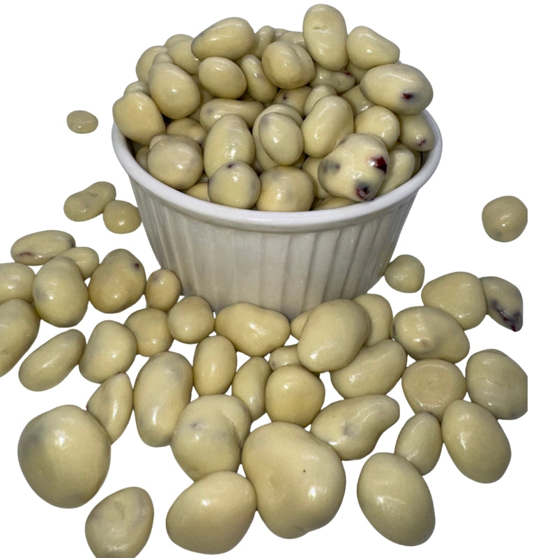 Premium white chocolate cranberry dragee 100g