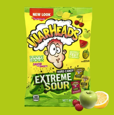 Warheads Assorted Sour extrém savanyú keménycukorka original 56g