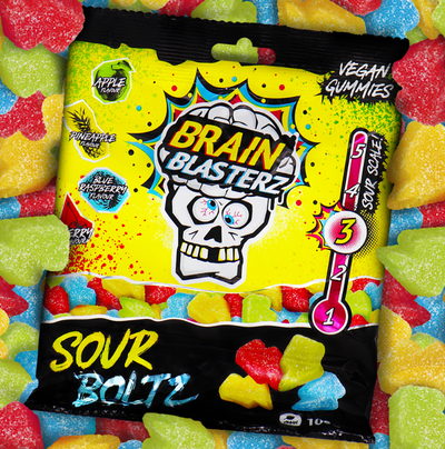 Brain Blasterz Sour Boltz 100g Savanyú villám gumicukor - 🍭CandyDaddy🍬