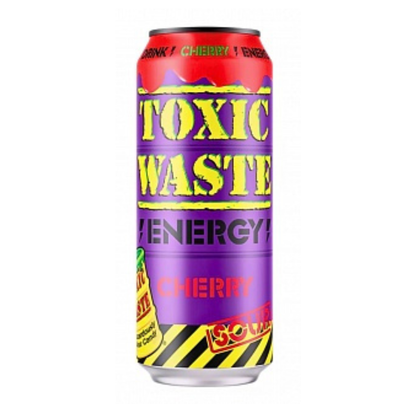 Toxic Waste Energy Drink Sour Cherry extra savanyĂș cseresznye energiaital 500ml 18+