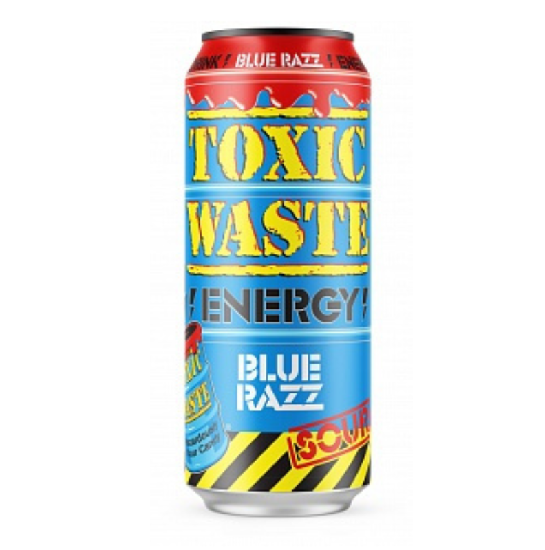 Toxic Waste Energy Blue Razz áfonyás extra savanyú energia ital 500ml 18+