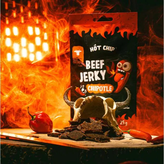 Hot Chip Beef Jerky szárított marhahús falatok chipotle chili 25g