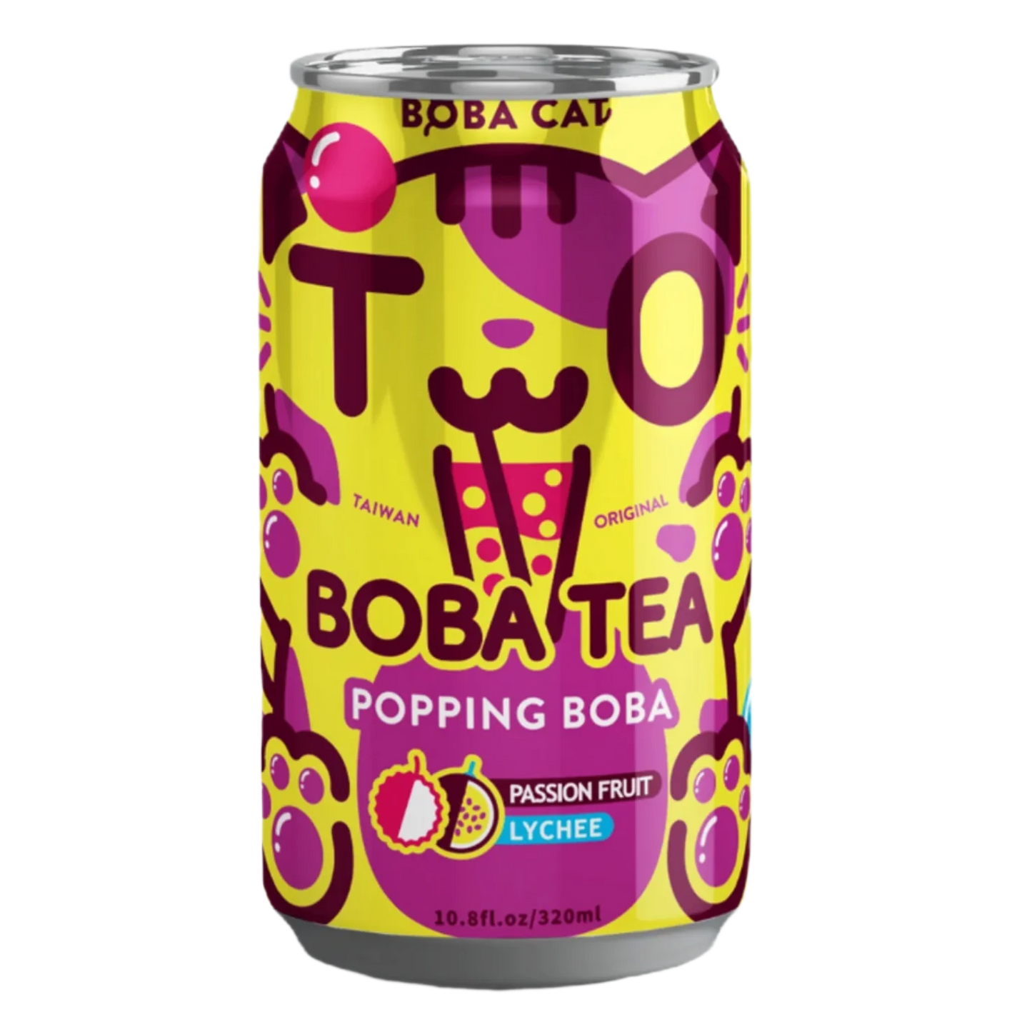 Boba Cat Passion Fruit - Lychee 315ml - 🍭CandyDaddy🍬