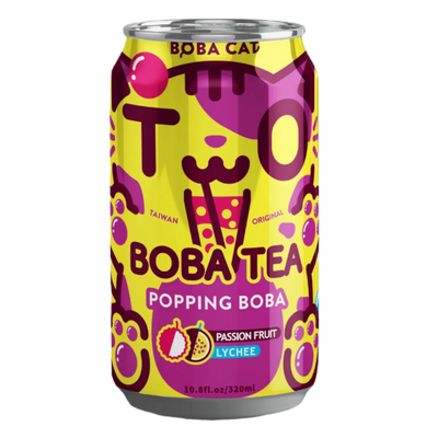 Boba Cat Passion Fruit - Lychee 315ml - 🍭CandyDaddy🍬