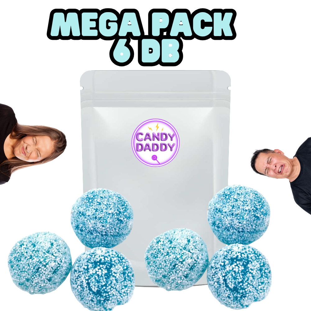 Mega Pack 6 darab A világ legsavanyúbb cukorkája - Barnett's Mega Sour Challenge Raspberry 42G