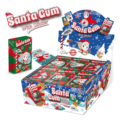Mikulás Cigirágó Santa gum matricával 35g