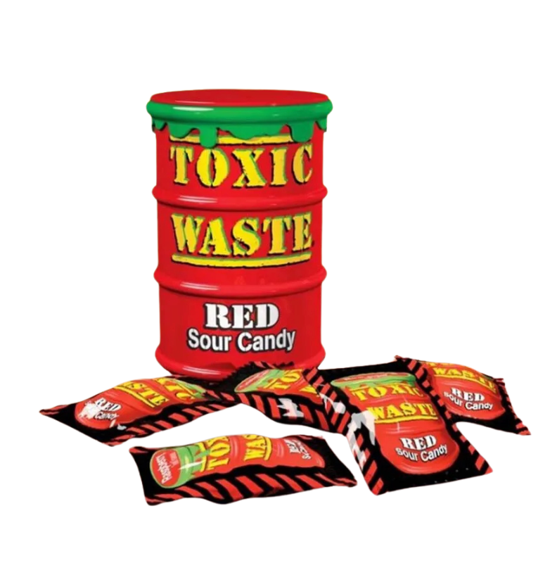 Toxic Waste Red Drum | savanyú cukorkák 42g - 🍭CandyDaddy🍬