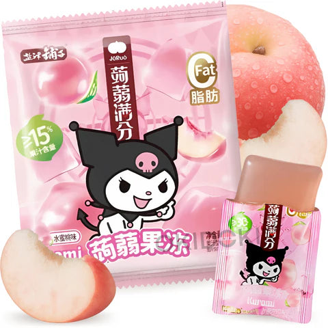 YJPZ Kuromi Peach Gummy Jelly 96g hámozható barackos gumicukor