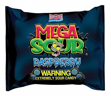 Barnetts Mega Sour Raspberry a vilĂĄg egyik legsavanyĂșbb cukorkĂĄja 104g