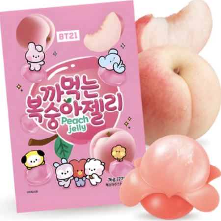 BT21 Peach Peeling Gummy 76g hámozható barackos gumicukor