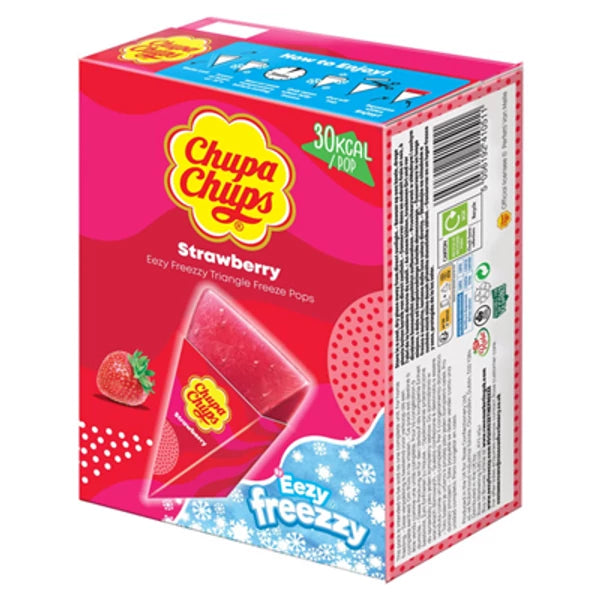 Chupa Chups Strawberry Triangle eper ízű jégnyalóka 496g