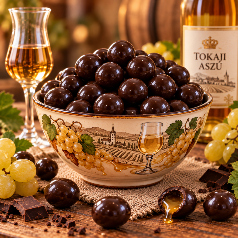 Tokaji Aszú Chocolate Dragees 100g Premium - Dark Chocolate