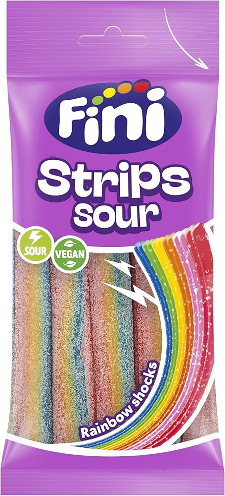 Ekstra kwaśny cukier z gumy tutti frutti wstążkowej