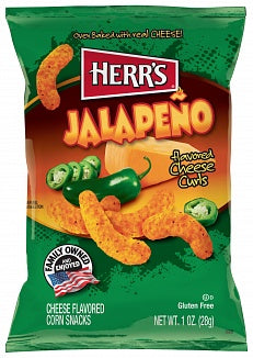 Herr's Cheese Curls Jalapeño sajtos Chips28g