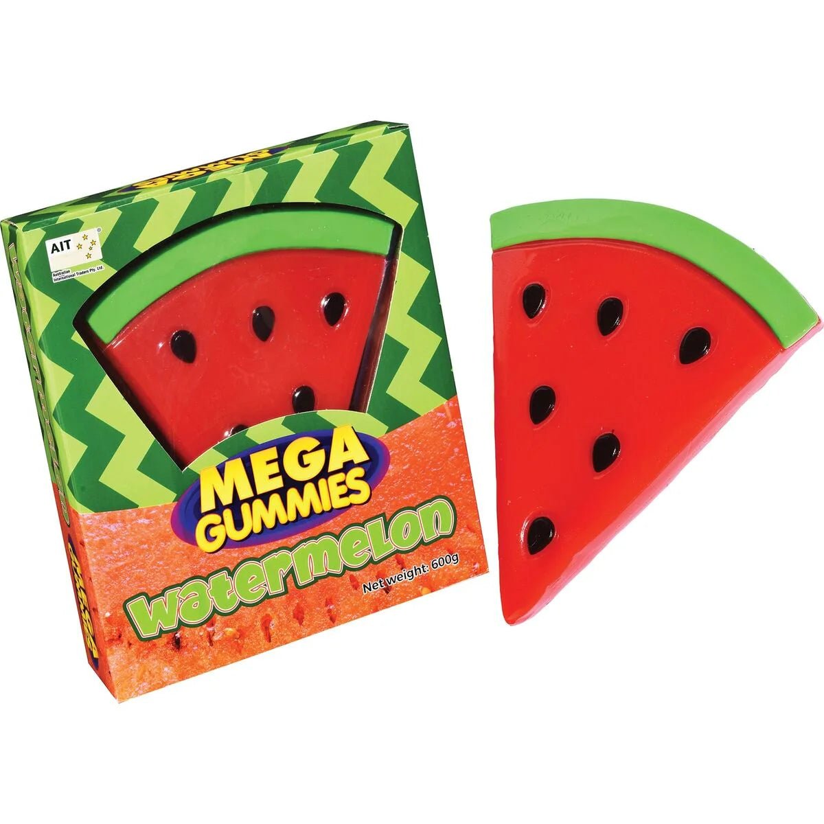 Mega Gummies Watermelon XXL óriás görögdinnye gumicukor 600g Szavatossági idő: 2026-06-24