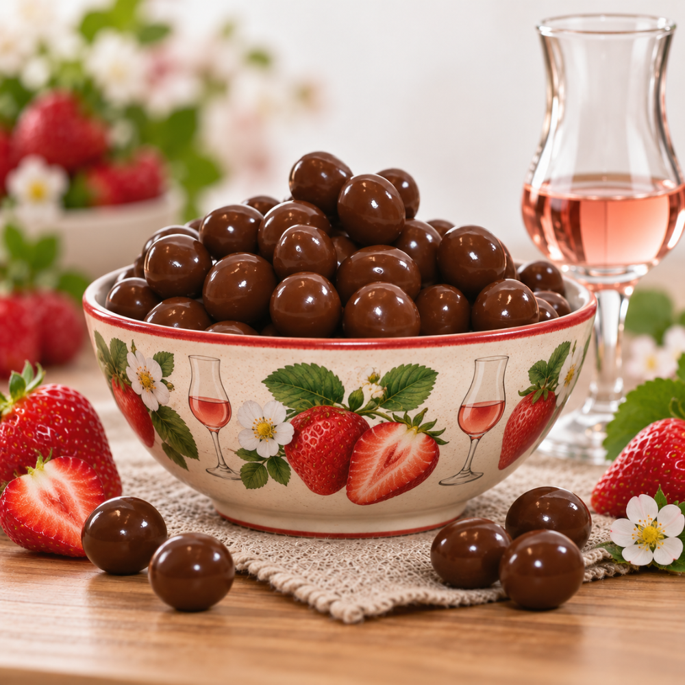 Strawberry drazse 100g milk chocolate
