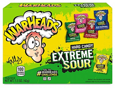 Warheads Hard Candy Extreme Sour extrĂ©m savanyĂș cukorkĂĄk 42g