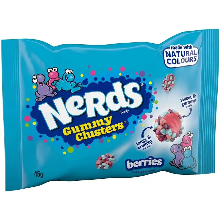 Nerds Gummy Clusters Berries bogyós gyümölcsös rágós cukorka 45g