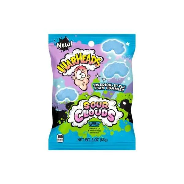 Warheads Sour Clouds Cotton Candy vattacukor ízű gumicukor 85g