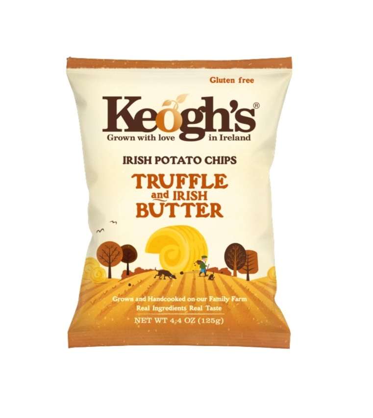 Keogh's Irish potato chips Truffle and Irish Butter szarvasgombás és ír vajas burgonyachips 125g