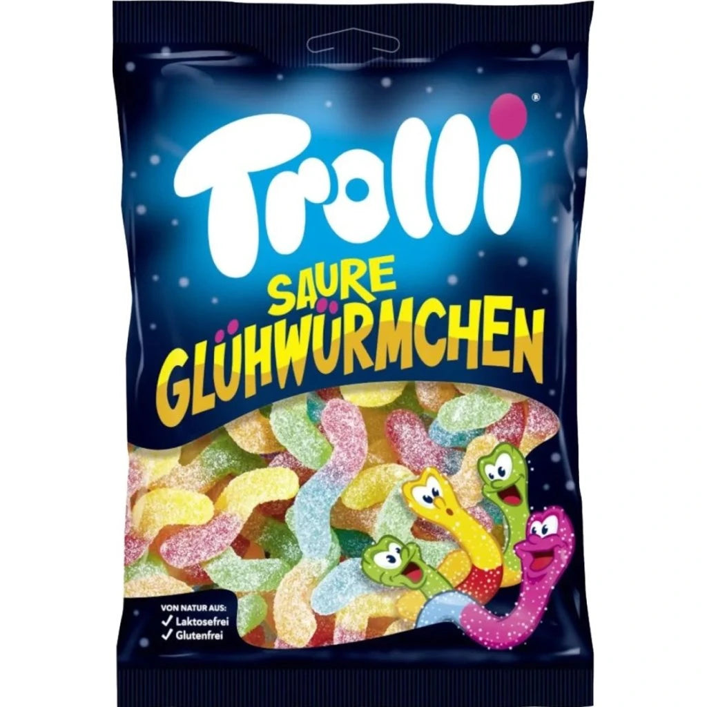 Trolli Sour Glowworms-savanyú gumicukor giliszták 100g