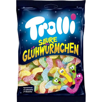 Trolli Sour Glowworms-savanyú gumicukor giliszták 100g