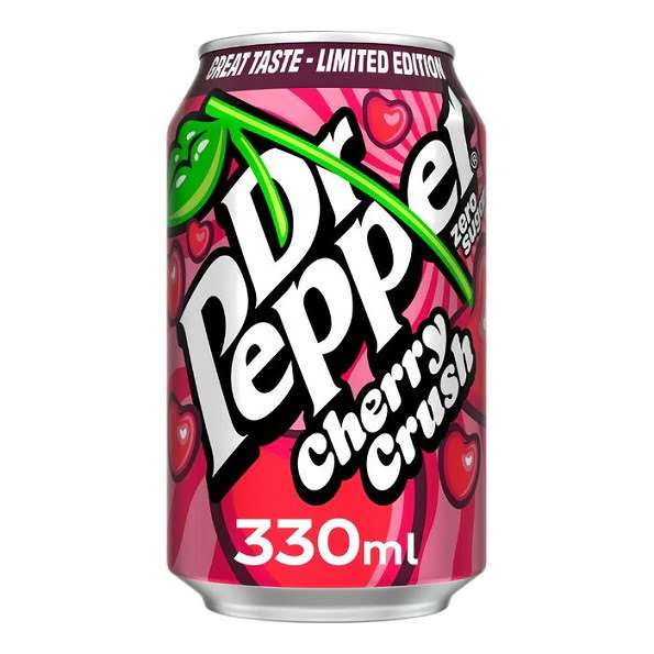 Dr. Pepper Zero Cherry Crush cseresznyés cola 330ml DRS