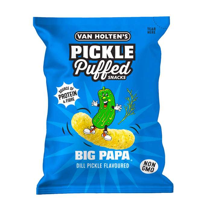 Van Holtens Big Papa Pickle Puffs kovászos uborka ízű lencsechips 90g