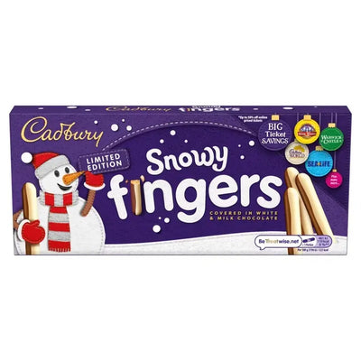 Cadbury Fingers Biscuits limitált kiadású fehér és tejcsokival bevont kekszrudak 115g