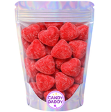 Sour stuffed strawberry heart