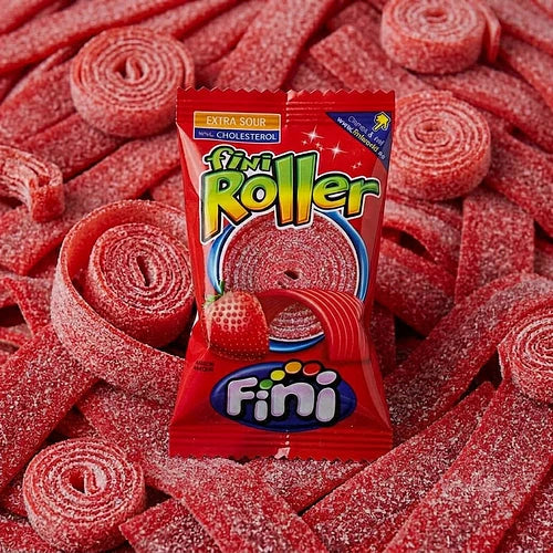 Fini Roller epres extra savanyú gumicukor 25g