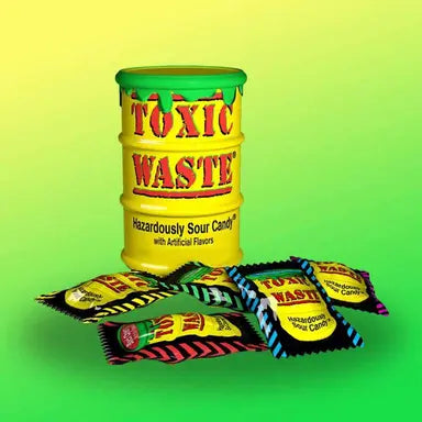 Toxic Waste Yellow Drum sárga dobozos savanyú cukorkák 42g