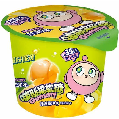 Haoliyuan Egg Party Mango Peel Gummies  hámozható mangó gumicukor 70g
